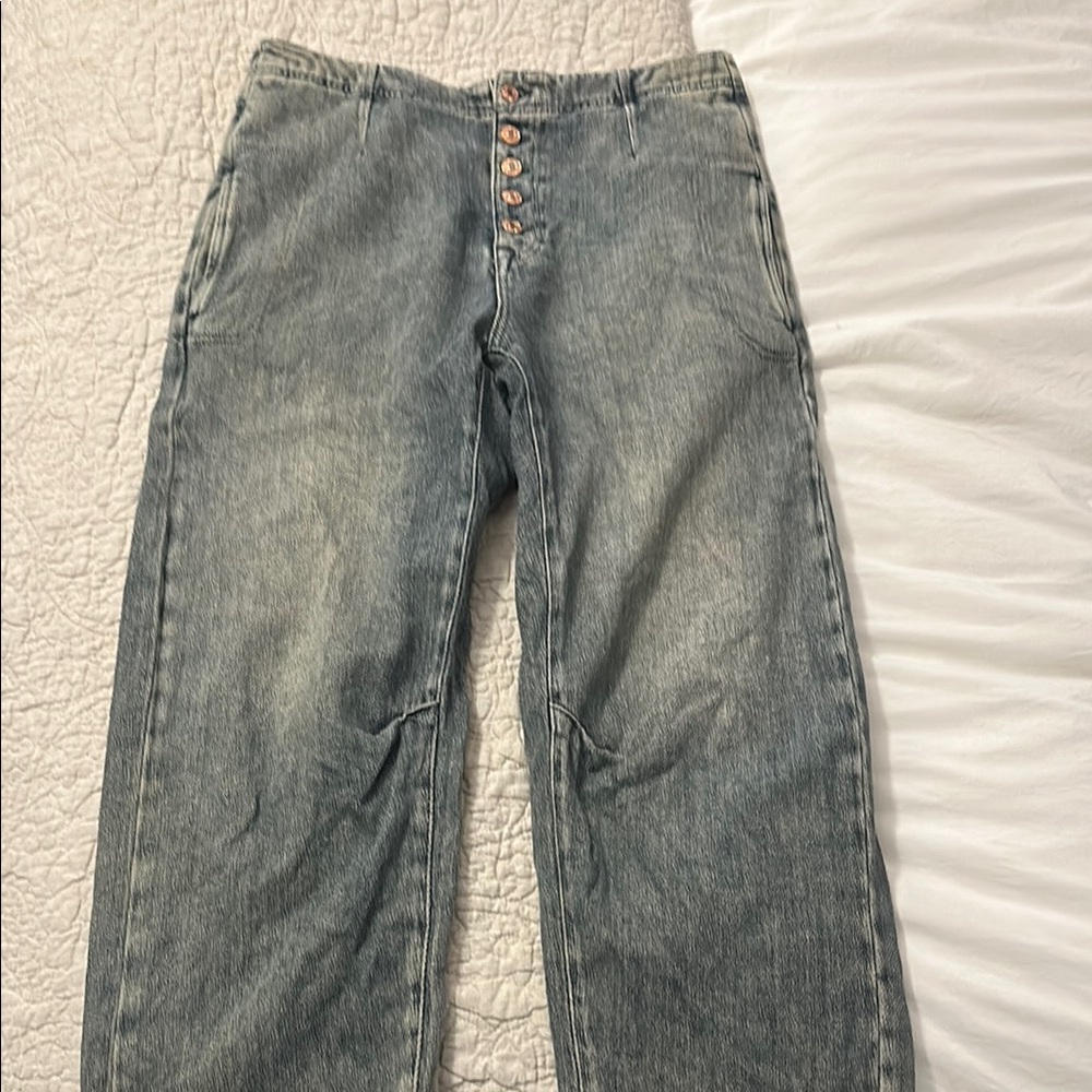 Free People Barrel Jeans